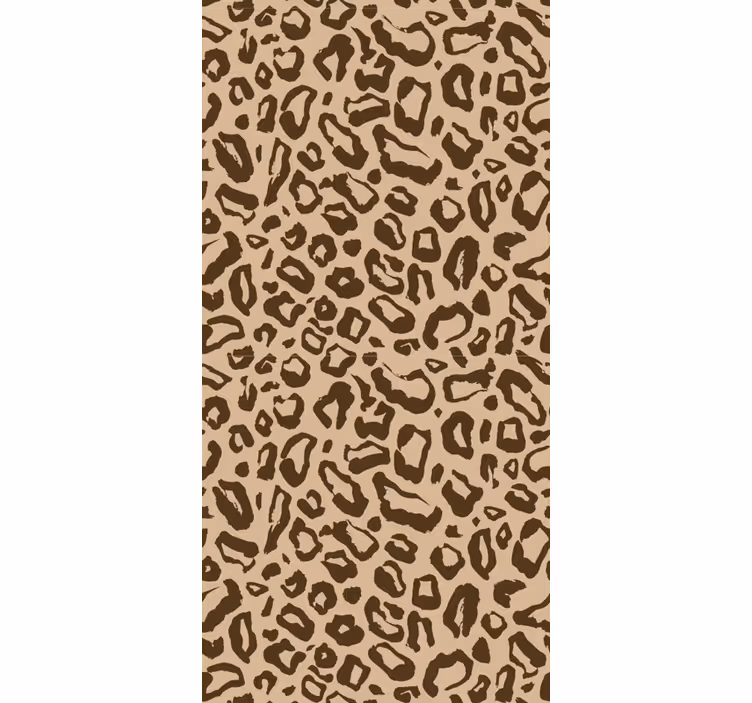 Papel tapiz leopardos patrón felino beige - TenVinilo
