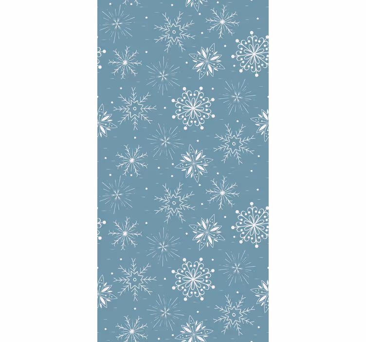 Papel tapiz navidad motivo de copos de nieve - TenVinilo