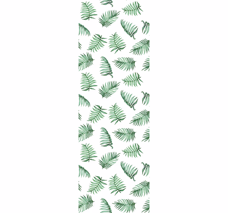 Papel tapiz hojas helechos tropicales - TenVinilo