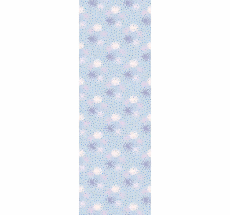 Papel tapiz círculos patrón floral punteado - TenVinilo