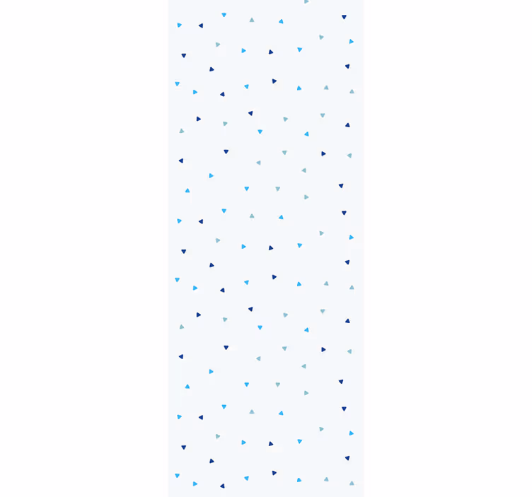 Papel pintado nórdico Diferentes tonos de triángulos azules. - TenVinilo