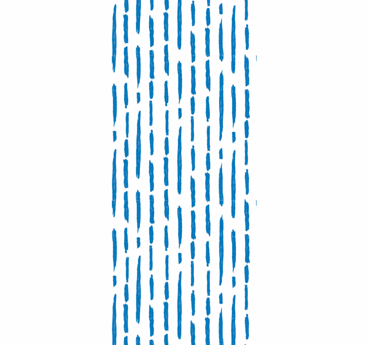 Papel pintado nórdico Rayas pintadas de azul sobre blanco - TenVinilo