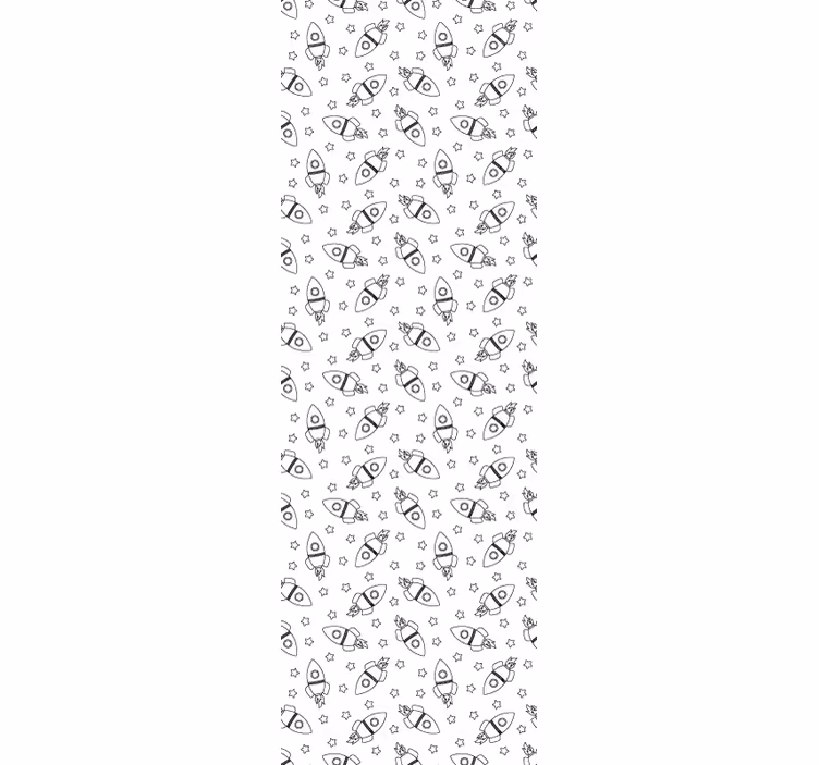 Papel tapiz bebé patrón de cohete - TenVinilo