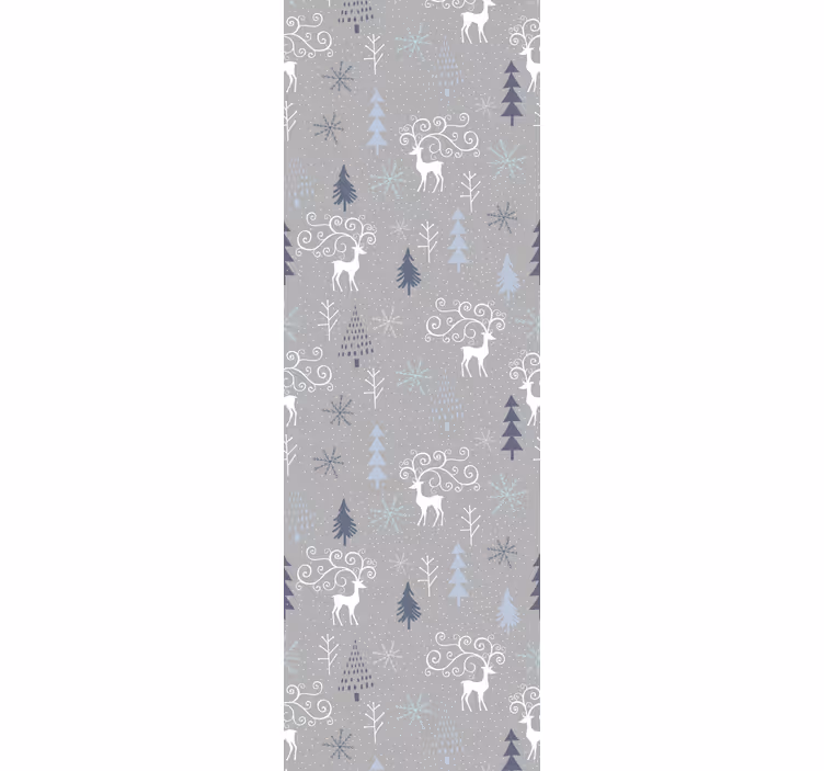 Papel tapiz navidad motivo festivo de renos - TenVinilo