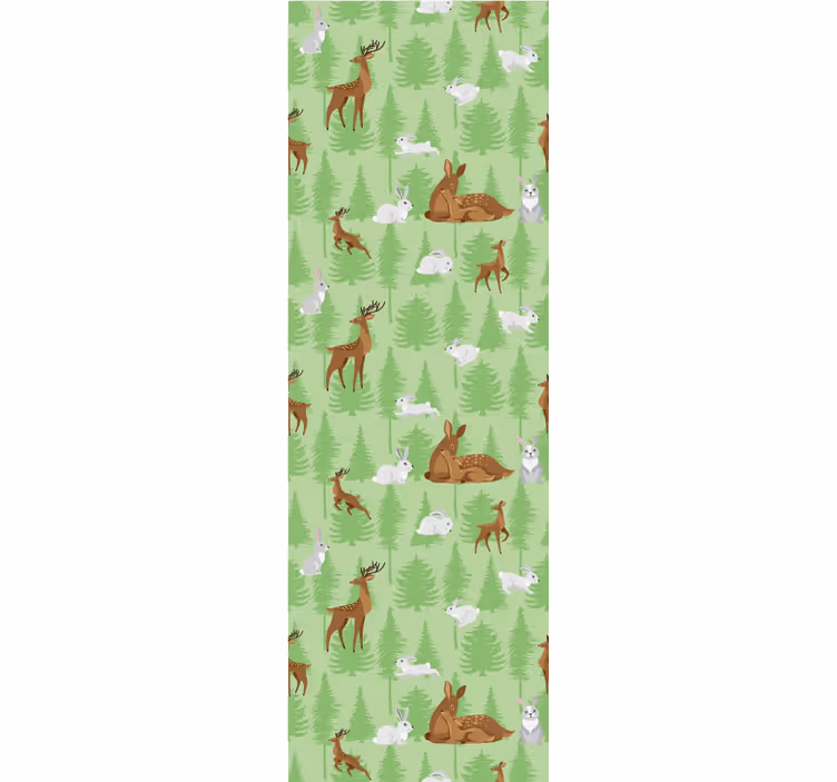 Papel tapiz animales patrón de animales del bosque - TenVinilo