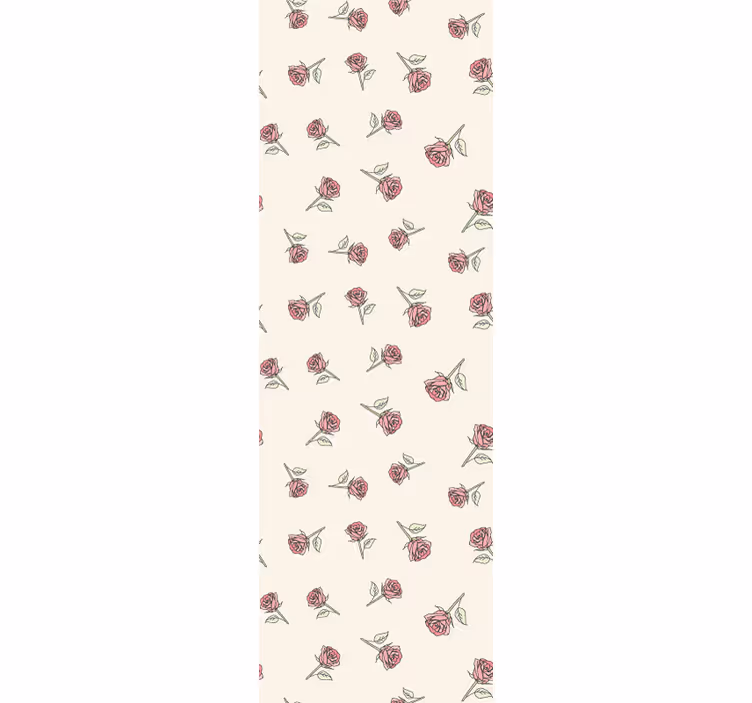 Papel tapiz flores repetición del patrón de rosa - TenVinilo