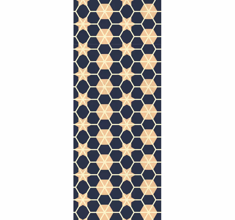 Papel tapiz para sala patrón de estrella hexagonal - TenVinilo