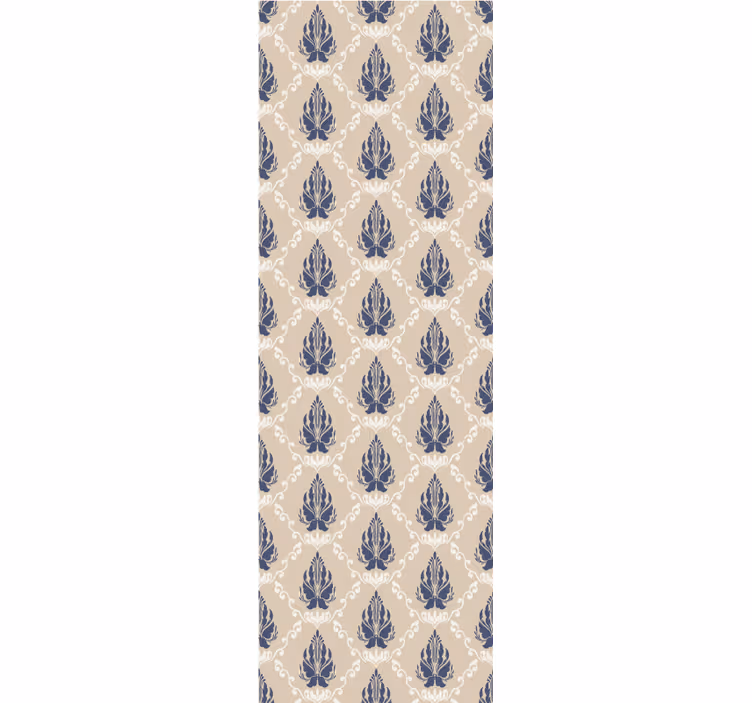 Papel tapiz barroco motivo floral frondoso - TenVinilo
