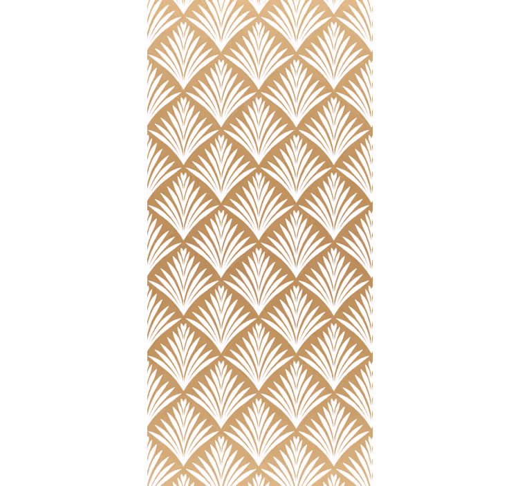 Papel pintado para pasillos Hojas de oro en estilo de decoración  - TenVinilo