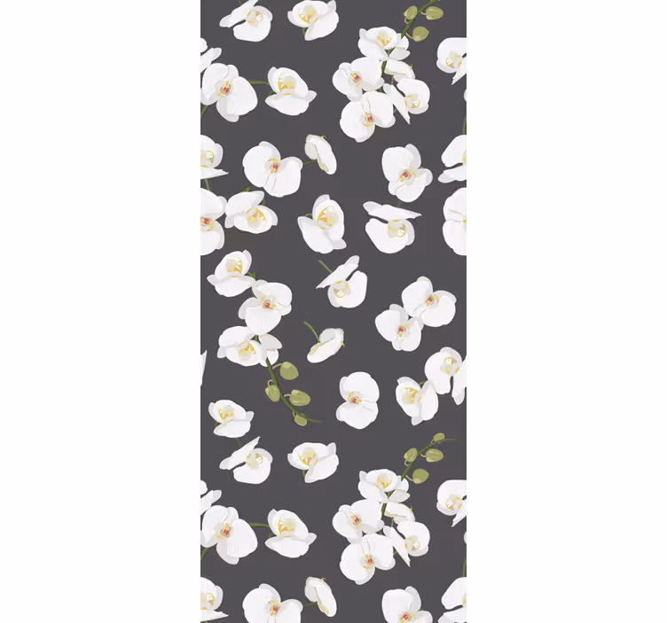 Papel pintado floral Orquídeas blancas - TenVinilo