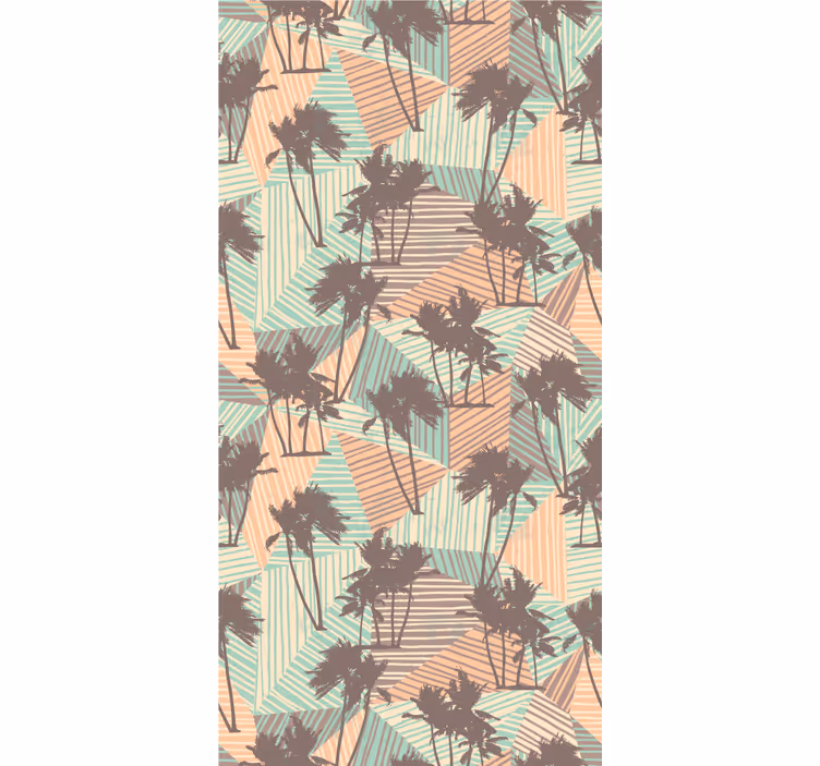 Papel tapiz árboles siluetas tropicales - TenVinilo