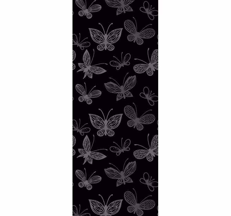 Papel tapiz mariposas elegantes siluetas negras - TenVinilo
