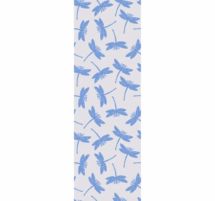 Papel tapiz animales patrón de libélula azul - TenVinilo