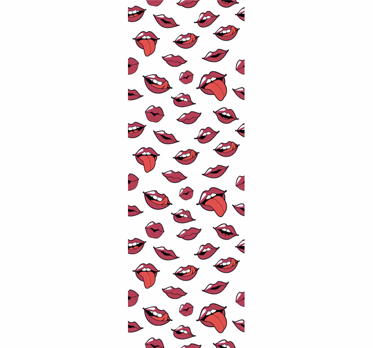 Papel tapiz personalizable motivos labiales expresivos - TenVinilo
