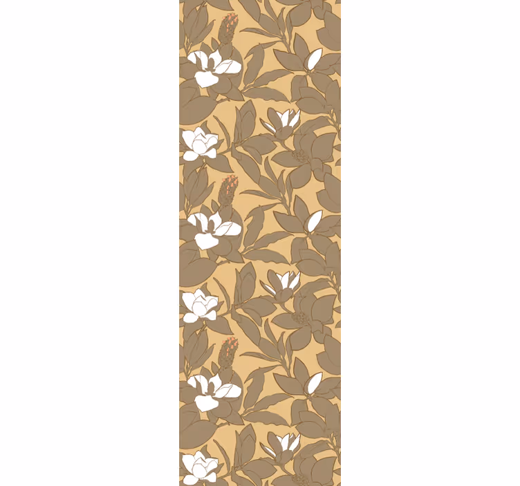 Papel tapiz recámara matrimonial magnolia floral - TenVinilo