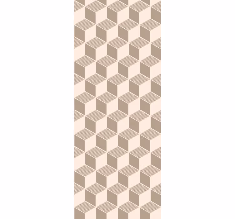 Papel tapiz geométrico patrón de cubo elegante - TenVinilo