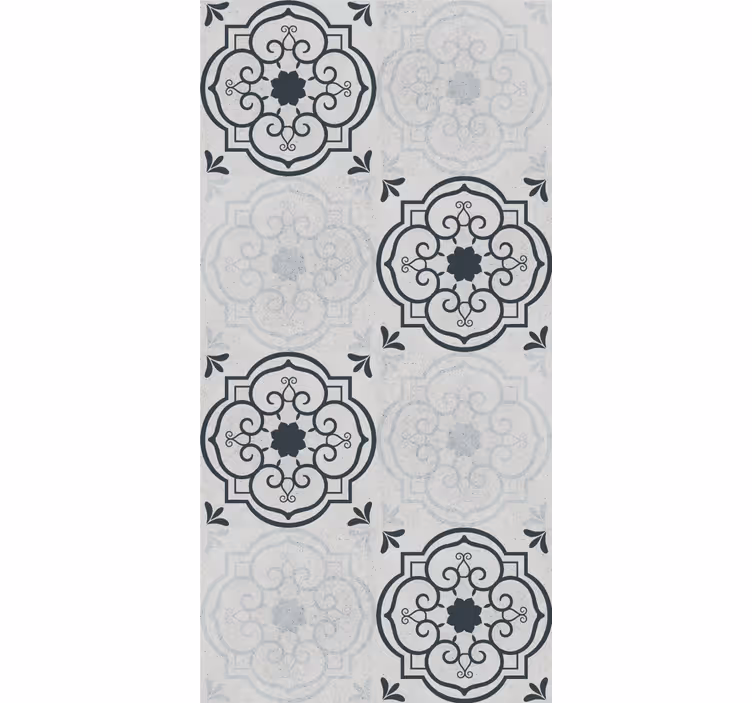 Papel tapiz cocina elegantes azulejos grises - TenVinilo