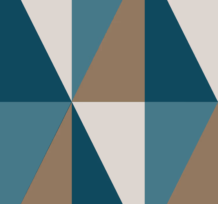 Papel pintado triangulos patrón gris y azul - TenVinilo