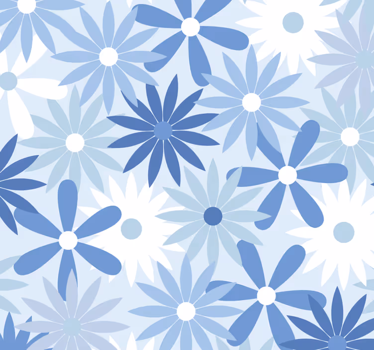 Papel tapiz floral fusión geométrica floral - TenVinilo