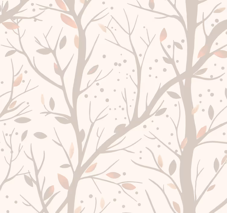 Papel tapiz bebé ramas grandes beige - TenVinilo