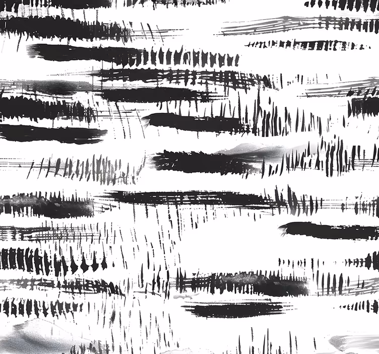 Papel tapiz abstracto pinceladas de pintura negra - TenVinilo