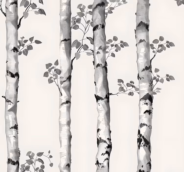 Papel tapiz entrada árboles grandes de invierno - TenVinilo