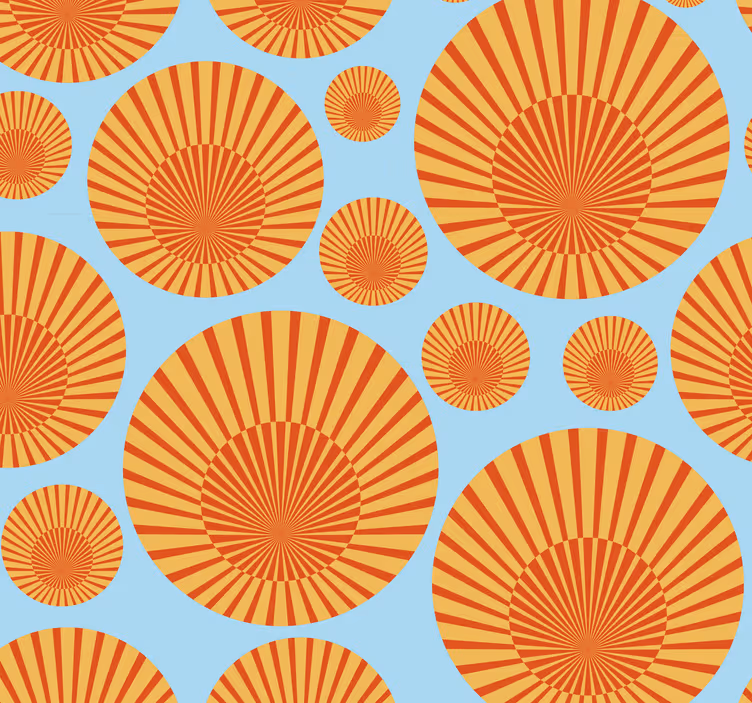 Papel de pared para salón sol del 70 - TenVinilo
