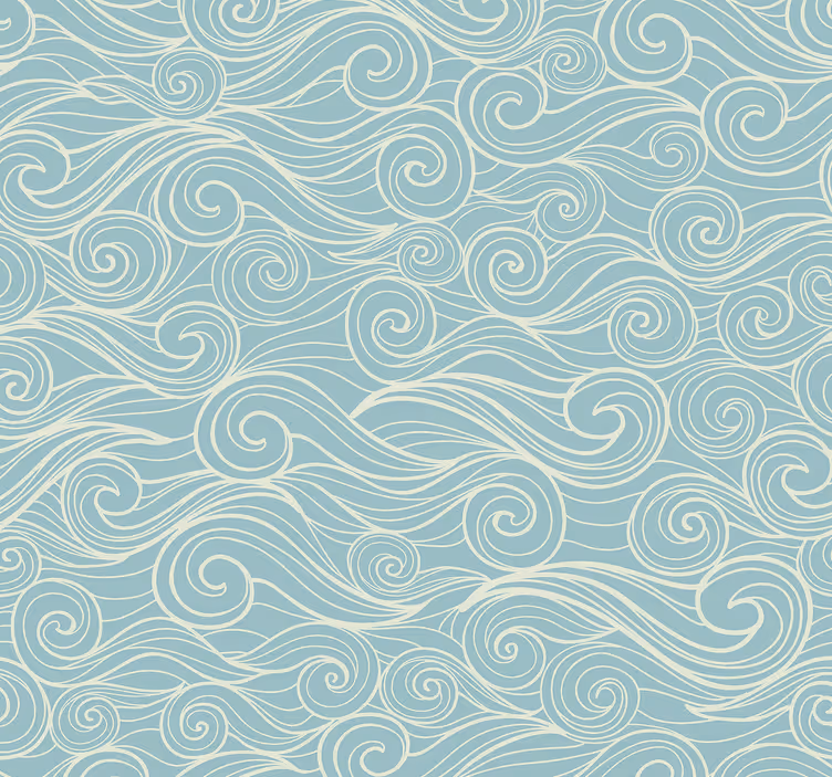 Papel para pared de baño patrón de dibujo de ondaPatrón de dibujo - TenVinilo