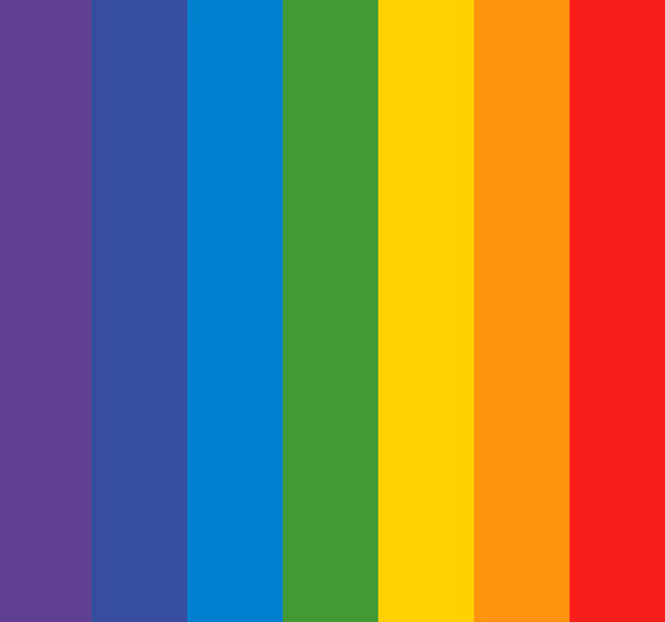 Papel pared de rayas verticales arcoíris de coloresArcoiris de co - TenVinilo