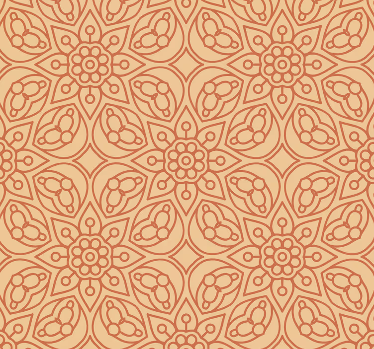 Papel pintado floral Elementos de mandala vintage - TenVinilo
