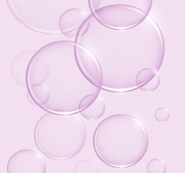 Papel pintado bebé de burbujas lilas - TenVinilo