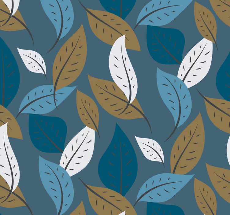 Papel de pared para salón patrón de hojas simples - TenVinilo