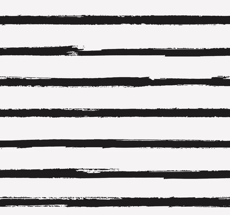 Papel pintado rayas horizontales Rayas negras minimalistas - TenVinilo