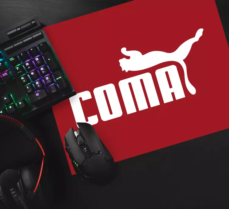 Alfombrilla raton frases Coma con puma - TenVinilo