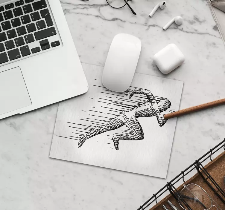 Alfombrilla ratón original Boceto corriendo - TenVinilo