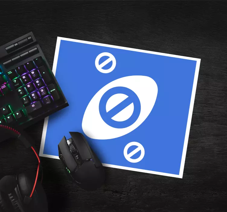 Mousepad emblema de ojo estilizado - TenVinilo