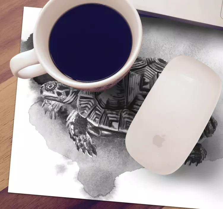 Mouse pad original ilustración de tortuga estampada - TenVinilo