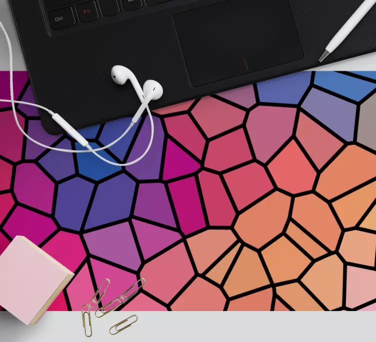 Mouse pad texturas formas geométricas coloridas - TenVinilo