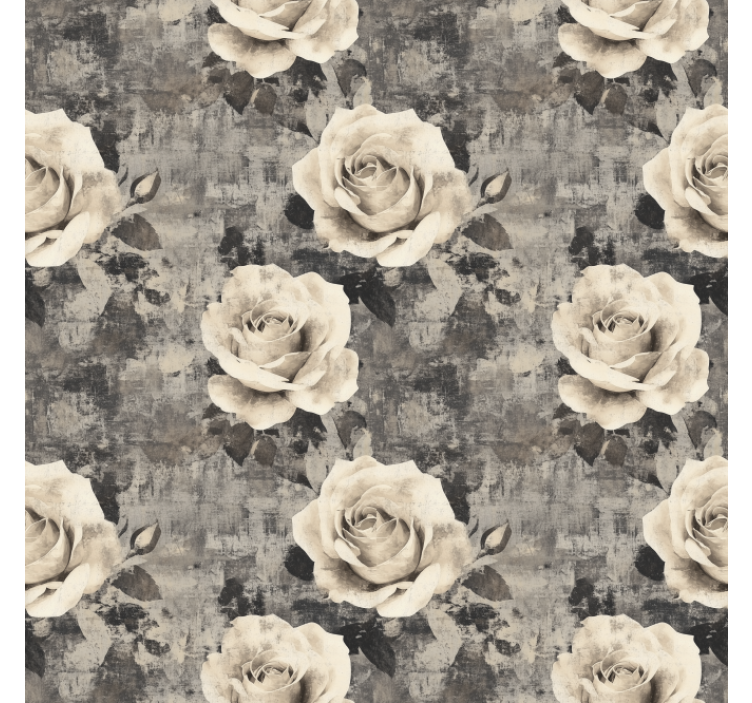 Cortina roller cocina flores de mármol - TenVinilo