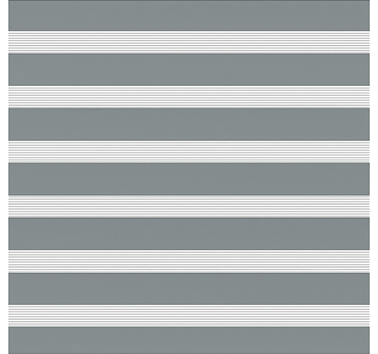 Cortina roller comedor patrón de rayas grises - TenVinilo