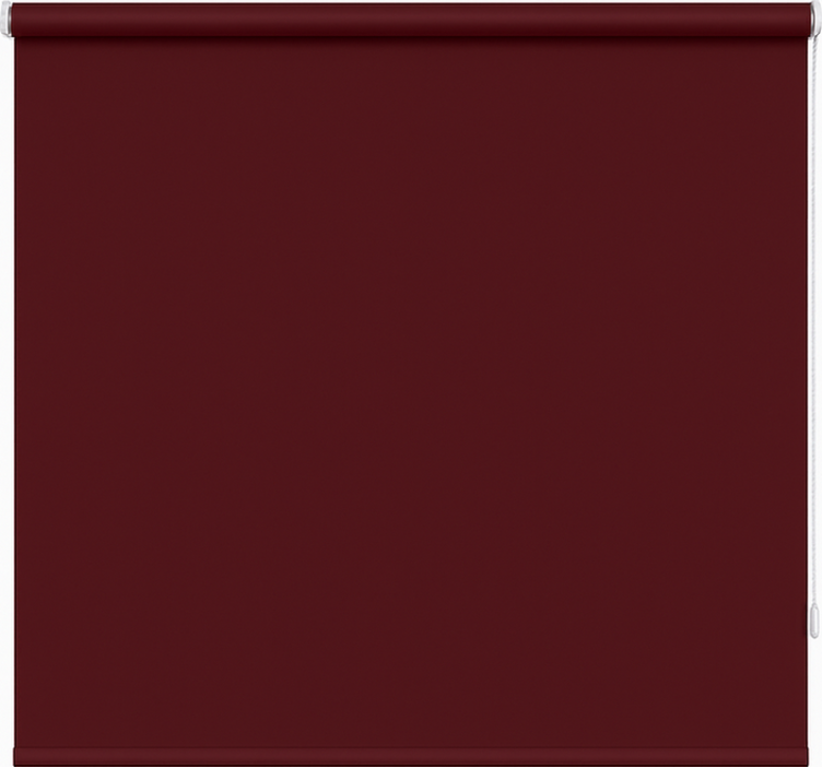 Cortina roller comedor monocromático granate oscuro - TenVinilo