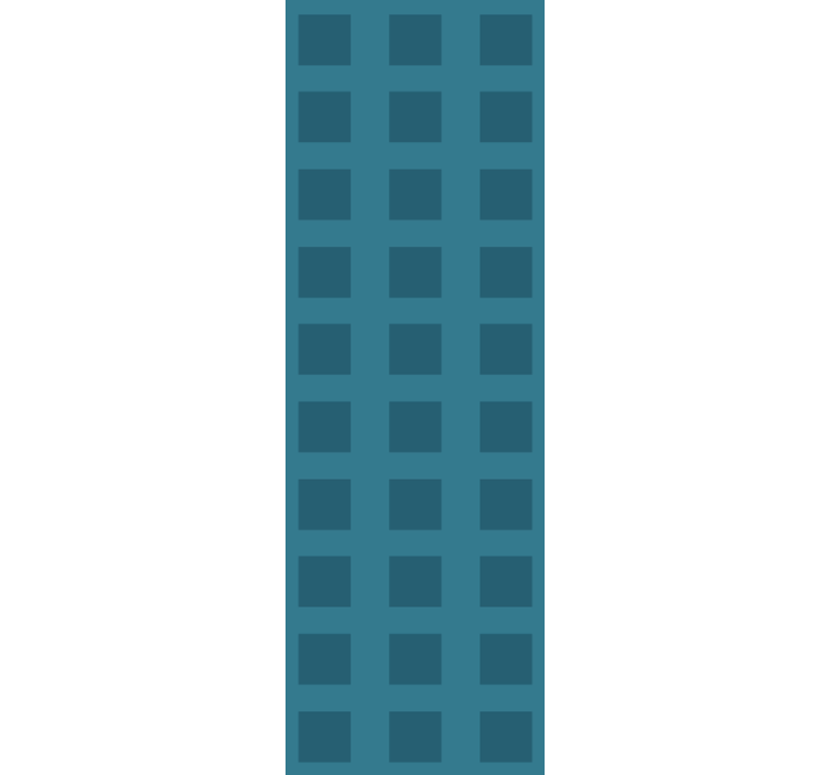 Cortina roller despacho patrón azul con cuadros - TenVinilo