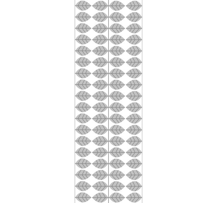 Cortina roller comedor composición de follaje elegante - TenVinilo