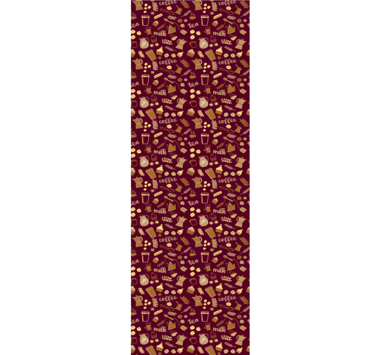 Cortina roller cocina patrón de bebidas - TenVinilo