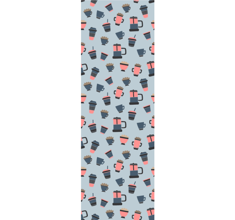 Cortina roller cocina diseño de café para llevar - TenVinilo