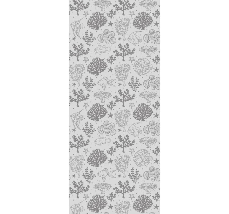 Cortina roller infantil diseño vintage de animales marinos - TenVinilo