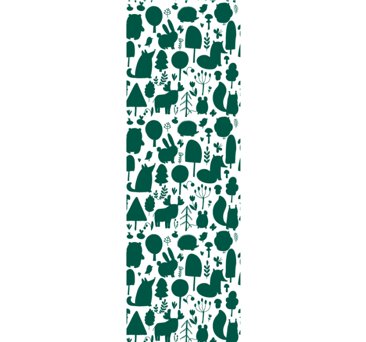 Cortina roller infantil silueta de animales salvajes - TenVinilo