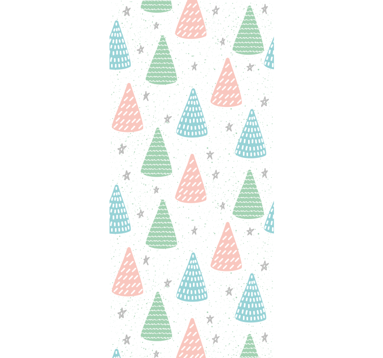 Cortina roller infantil estrellas y troncos grises - TenVinilo