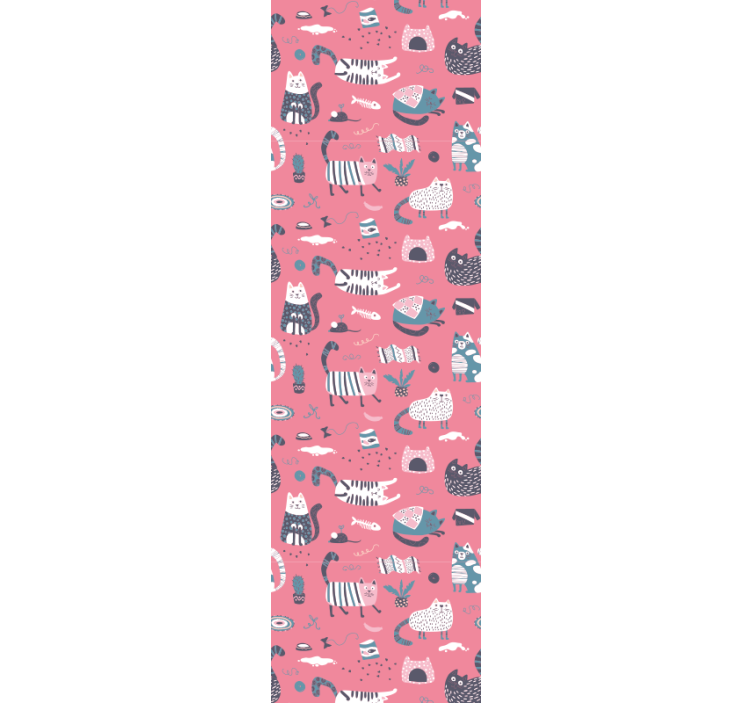 Cortina roller infantil gatitos nórdicos - TenVinilo