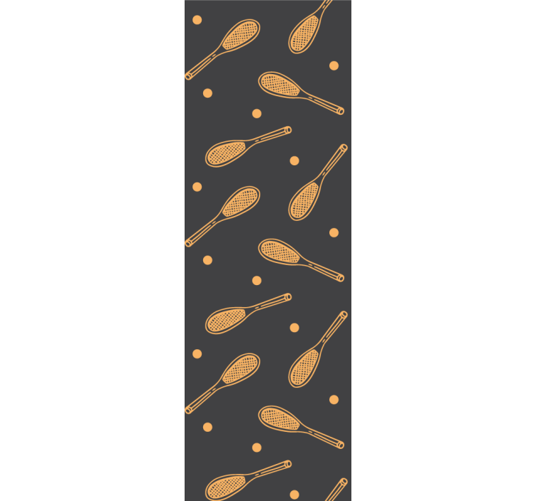 Cortina roller infantil raquetas naranjas - TenVinilo